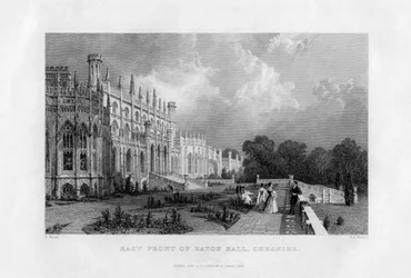 Øst foran Eaton Hall, Cheshire, 1845