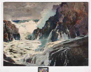 Etter stormen, ca. 1925 (olje på kryssfiner)