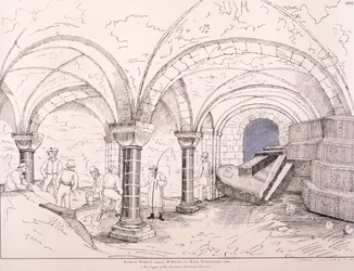 Krypten av St Mary-le-Bow, c1819