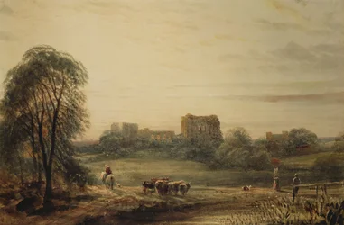 Glastonbury Abbey (wc på papir)