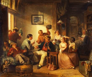 Reisende som hviler i et vertshus, 1852