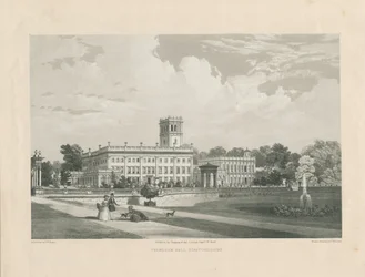 Trentham Hall: lithotint gravering, nd [c 1846] (trykk)