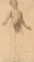 Stående mannlig akt, 1885