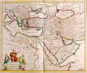 Italia, Balkanhalvøya, Tyrkia, Libanon, Syria, Israel, Jordan, Irak, Den arabiske halvøy, Iran