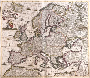 Kart over Europa (etsing