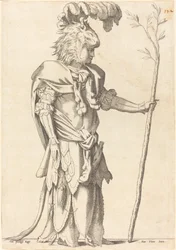 Figur kledd som Hercules