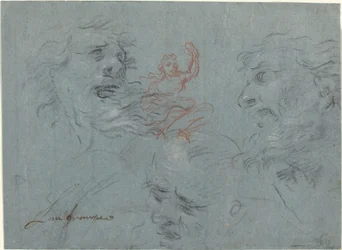 Study of Heads [recto]