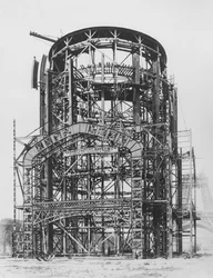 Bygging av Grand Dome Central for Exposition Universelle, Paris, 1888
