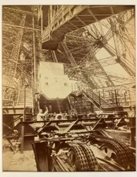 Utstyr for å betjene heissystemet på Eiffeltårnet, ca. 1888