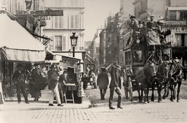 Place de Clichy, Paris (s/hvitt bilde)