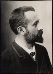 Portrett av Alphonse Bertillon (1853-1914), fransk politimann og biometriforsker.