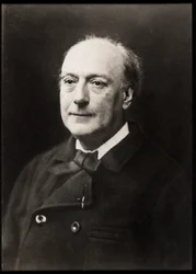 Portrett av Theodore de Banville (1823-1891), fransk poet.