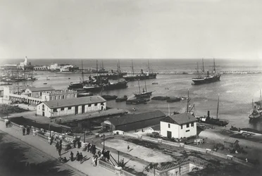 Havnen i Alger, 20. april 1886
