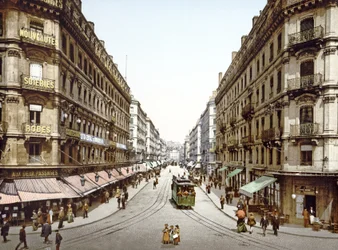 Utsikt nedover Rue de la Republic, Lyons, 1890-1900