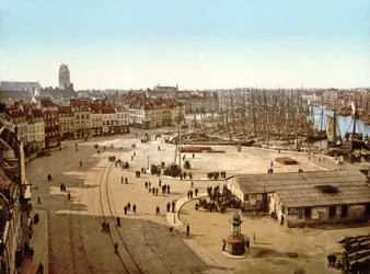 Utsikt over Dunkirk havn, 1890-1900