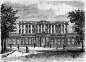 1700-tallsarkitektur: utvendig utsikt over Bordeaux rådhus, Gironde (33)
