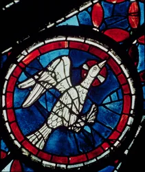 En due fra det nordlige rosevinduet, ca. 1223