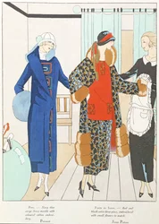 Noen pene nyheter fra Art-Gout-Beaute, kostymer av Premet og Jean Patou, oktober 1923 (litografi)