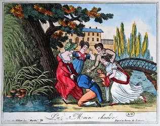 Et spill med «La Main Chaude» («Varme hender»), tidlig på 1800-tallet
