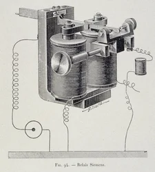 Et Siemens-relé - i "Through Electricity" av G. Davy