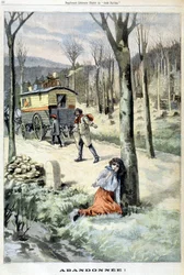 En sigøynerjente forlatt av familien hennes - i "" Le Petite Parisien"" av 15.03.1903.