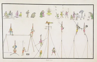Akrobater, sjonglører, etterlignere, underholdere fra The Gentil Album, utgitt i 1774