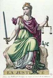 Allegory of Justice, utgitt av Baffet, 1792