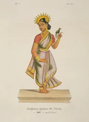 Andjana, kone til Vayu gravert av C. de Motte (1785-1836)