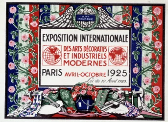 Anonym plakat for den internasjonale utstillingen for moderne dekorativ og industriell kunst