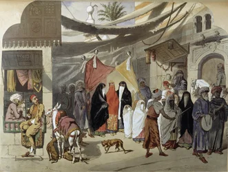 Arabisk ekteskap i Kairo - i “” Modern Egypt””, av Henri de Amount, v.1870