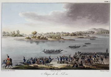 Angrep av Lobau i 1809 - i "Historisk sammendrag av krigen mellom Frankrike og Østerrike i 1809"
