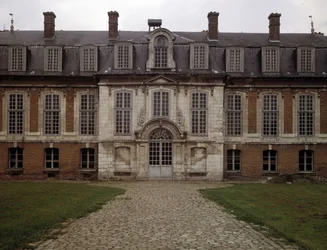 Barokkarkitektur: fasade på Hotel des Rams (1600-tallet), Abbeville, Somme (80).