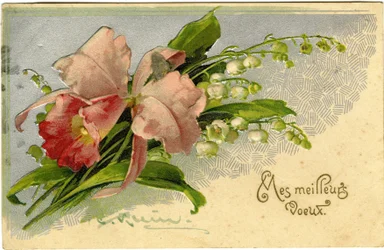 De beste ønsker fra liljekonvall og blomster.