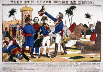 Kampanje (ekspedisjon) av Egypt (1798-1801) ledet av Napoleon Bonaparte i 1799. Bilde av Epinal