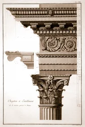 Capital & Entablature, Maison Carrée, Nimes, Frankrike