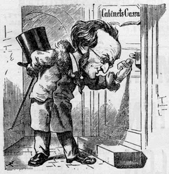 Cartoon by German composer Richard Wagner (1813-1883)