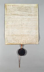 Charter for Peronne Commune, gitt av Philippe Auguste (1165-1223) 1209 (vellum)