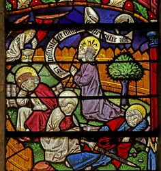 Kristus i Getsemane; sovende disipler