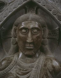 Kristus i Majestet, detalj av ansiktet (marmor) (se også 162694)