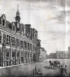 Rådhuset - "Alphabet Picturesque des Monumens de Paris" ca. 1840 (gravering)