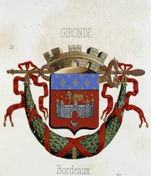 Våpenskjold fra byen Bordeaux - i "" Armorial National de France"", av H. Traversier, Paris