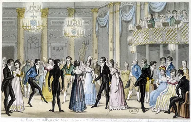 Selskapsball, tidlig på 1800-tallet