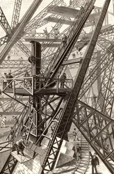 Bygging av Eiffeltårnet, Paris