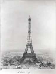 Bygging av Eiffeltårnet, Paris, 31. mars 1889