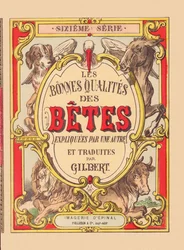 Omslag til «Dyrs gode egenskaper», ca. 1900 (Epinal-trykk)