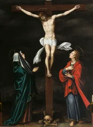 Korsfestelse. Triptyk av Aubery