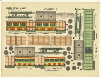 Utskårne design for vogner, ca. 1880 (litho-farge)