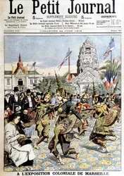 Dansere av kong Sisowath, fremfører nymfenes dans i skogen, på koloniutstillingen i Marseille. I "" Le petit journal"", 24.06.1906 (gravering)