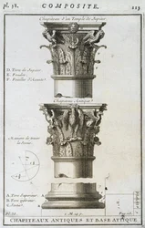 Design for en eldgammel hovedstad og base fra et Jupiter-tempel