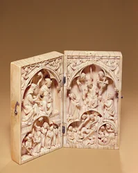 Diptykon med Jomfruens kroning og Dommedag, ca. 1260-70